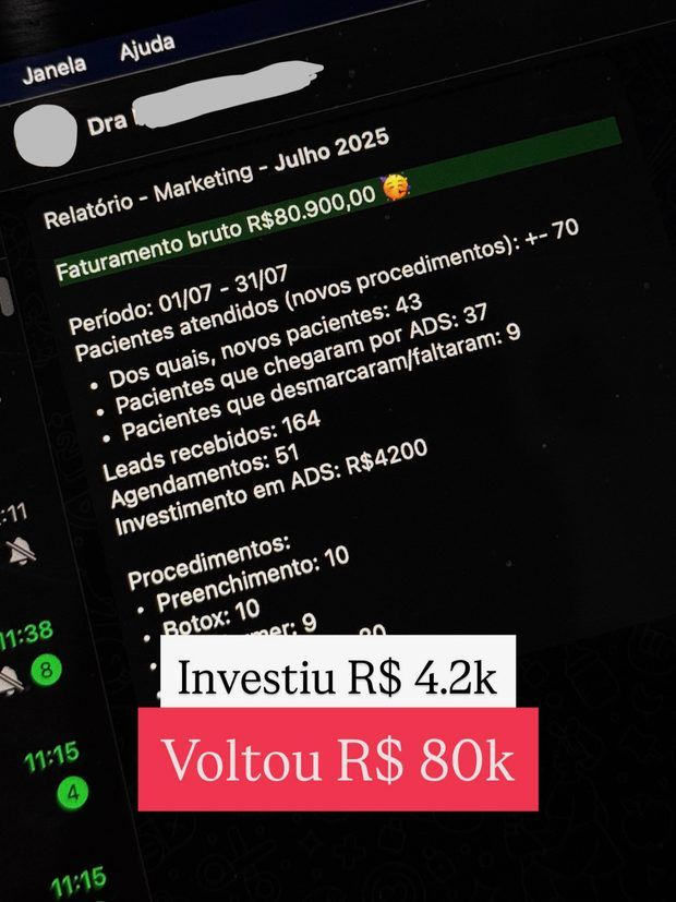 Print de mensagem de cliente
