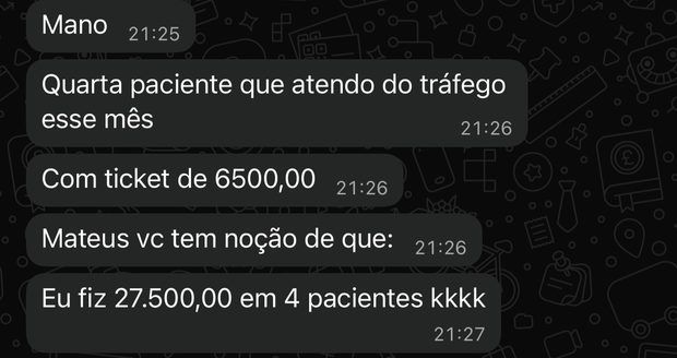Print de mensagem de cliente