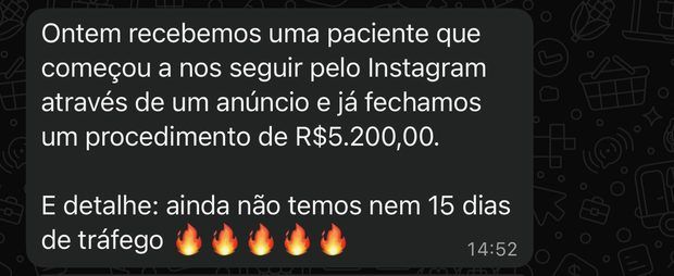 Print de mensagem de cliente