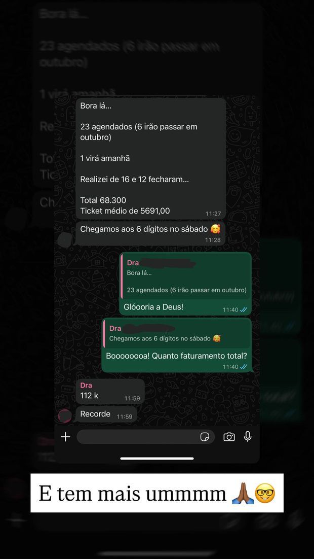 Print de mensagem de cliente