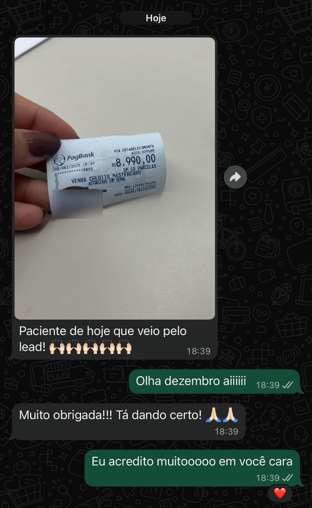 Print de mensagem de cliente