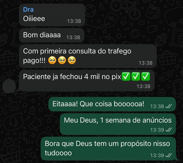 Print de mensagem de cliente