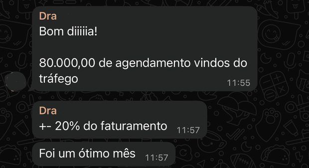 Print de mensagem de cliente