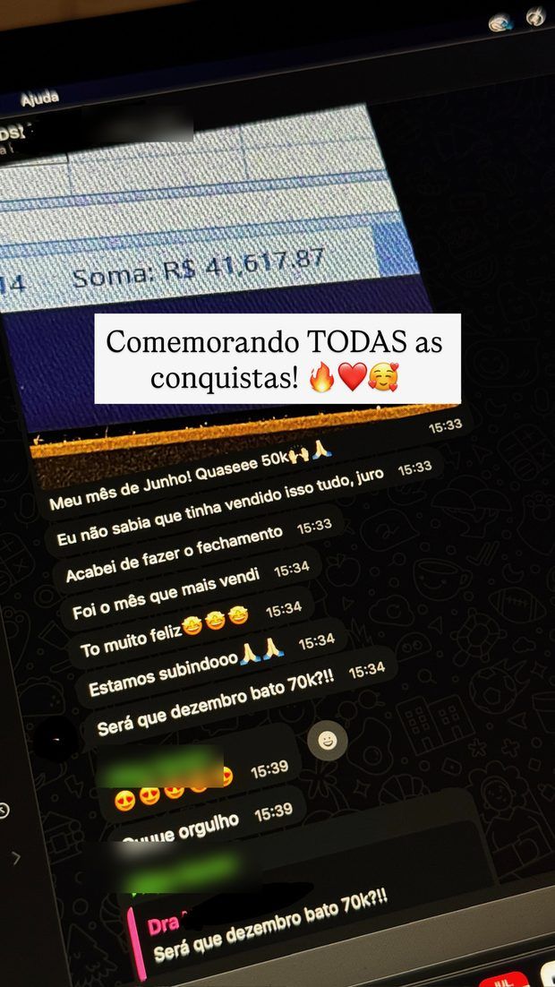 Print de mensagem de cliente