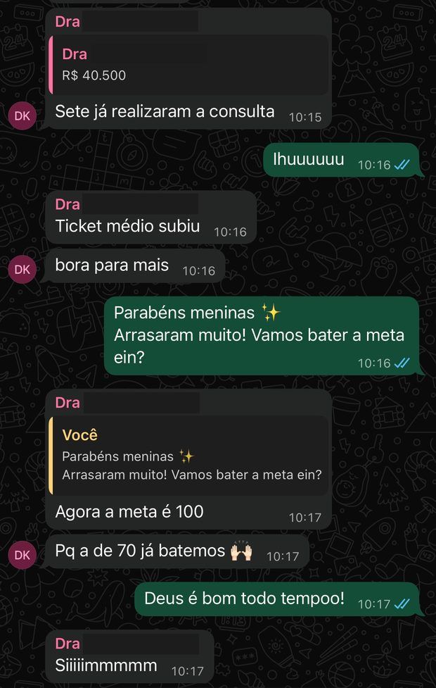 Print de mensagem de cliente