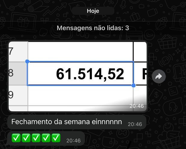 Print de mensagem de cliente