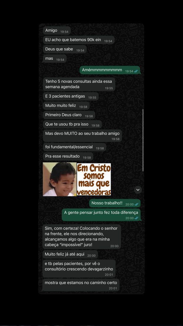 Print de mensagem de cliente