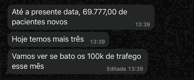 Print de mensagem de cliente