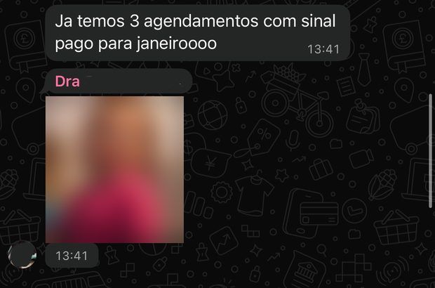 Print de mensagem de cliente
