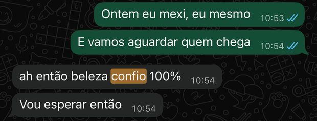 Print de mensagem de cliente